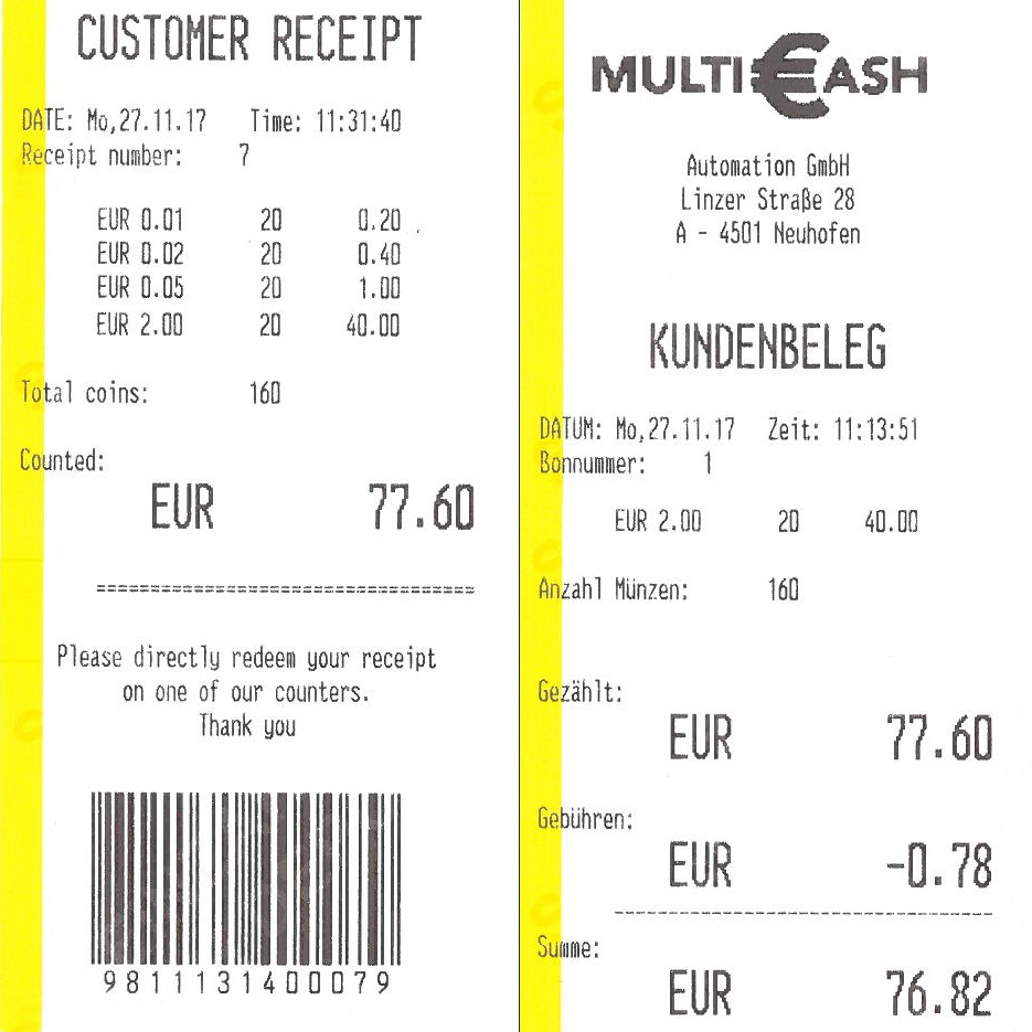 Receipts